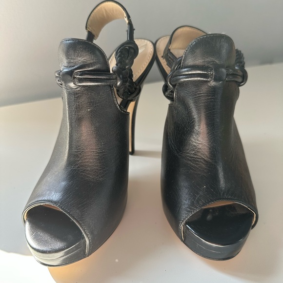 Calvin Klein Black Peep-toe High Heel Juliana 6.5 - Picture 2 of 8